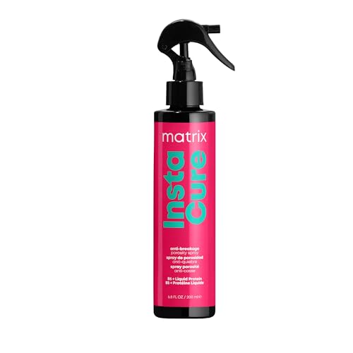Matrix Instacure Anti-Breakage Leave-In Porosity Spray - Reduces Split Ends & Detangles, Repairs & Strengthens Hair, For Dry, Damaged, Color Treated & Brittle Hair, 6.8 Fl Oz