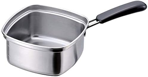 Shimomura Planning 33107 One-Handed Pot, Square Ramen Pot, 5.9 inches (15 cm), Made in Japan, Suitable for 1-2 People, Instant Noodles Fits Perfectly, Can Be Transferred Using Corners with