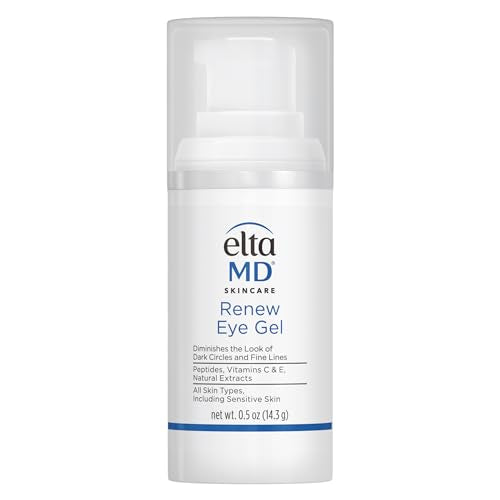 EltaMD Renew Eye Gel, Eye Serum for Dark Circles and Puffiness, Minimizes Fine Lines and Wrinkles, Helps Brighten Skin, 0.5 oz Pump