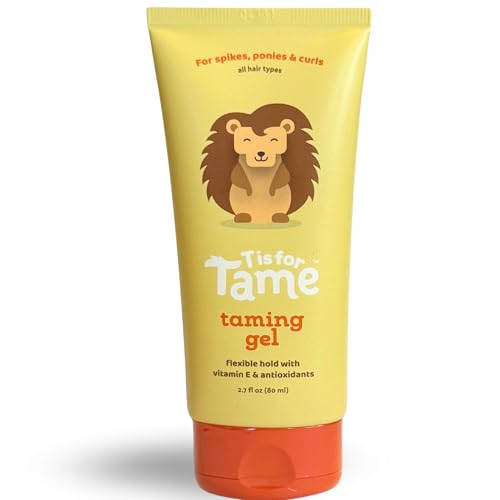 T is for Tame - Kids Hair Styling Gel, All-Natural Alcohol-Free Hair Gel for Kids & Toddlers (2.7 Fl Oz Pack of 1)