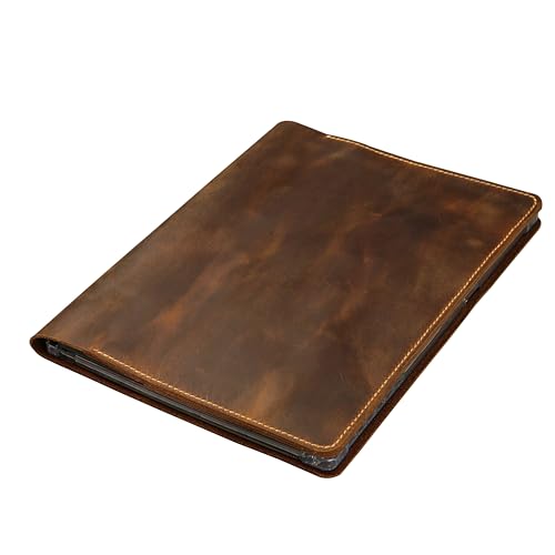 Genuine Leather Folio Case compatible with reMarkable Paper Pro,Leather Book Folio with Pen Holder Cover for Remarkable Paper Pro 11.8"- V10-LRMB05SFBA