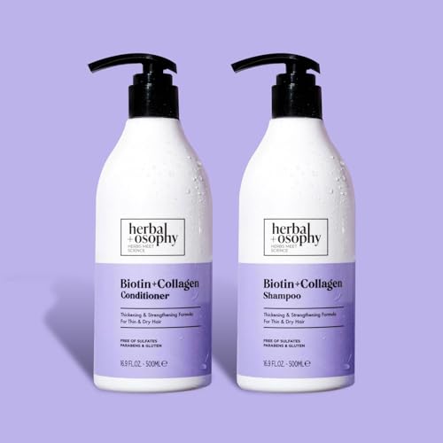 Biotin with Argan Oil & Vitamin B7 Shampoo & Conditioner Set, Gluten-free, Sulfate-free, Paraben-free