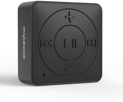 MIPEACE Bluetooth Audio Adapter for Headphones, Bluetooth 5.3 Receiver, 3.5mm Jack Aux Wireless Audio Adapter for Speaker Car Home Stereo(Black)