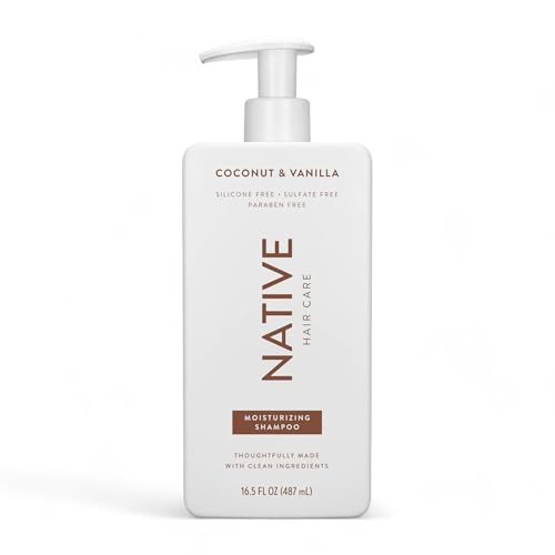 Native Shampoo Coconut & Vanilla - Contain Naturally Derived Ingredients | All Hair Type Color & Treated From Fine to Dry Damaged, Sulfate & Dye Free - 16.5 FLOz - Pack Of 01