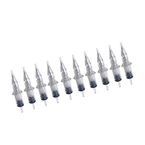 BIGWASP 50pcs Assorted Disposable Cartridge Tattoo Needles Round Liner Mixed 3RL 5RL 7RL 9RL 11RL (50pcs #10 Bugpin RL)
