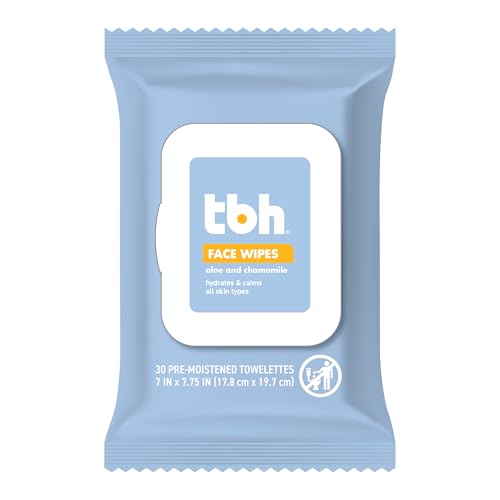 TBH Kids Gentle Face Wipes- - Daily Cleansing and Hydrating Face Wipes - Sulfate, Paraben Free - 30 Pack