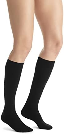 JOBST Opaque SoftFit 15-20 mmHg Closed Toe Knee High Compression Stocking, Classic Black, X-Large