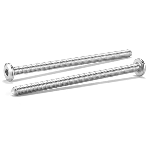 M10 x 100mm 20Pcs Flat Head Hex Socket Cap Screws Bolts, 304 Stainless Steel 18-8, Full Thread by SG TZH (with Hex Spanner)
