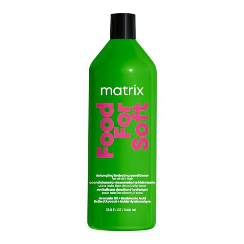 Matrix Food For Soft Conditioner | Hydrates & Detangles Dry, Brittle Hair | Moisturizes, Softens & Smooths | With Avocado Oil & Hyaluronic Acid | Suitable for Color Treated Hair | 33.8 Fl. Oz. | Vegan