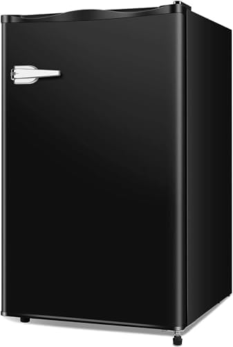Mini Freezer, 2.3 Cu.ft Small Upright Freezer with Handle, Removable Shelves, Adjustable Thermostat, Low Noise for Bedroom/Apartment/Office, Black