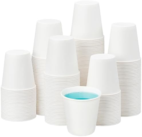 RACETOP [300 Pack] Paper Cups 3 oz, Bathroom Cups 3 oz, Disposable Bathroom Paper Cups, Small Mouthwash Cups, Ideal for Party, Travel, Events, Picnic, BBQ