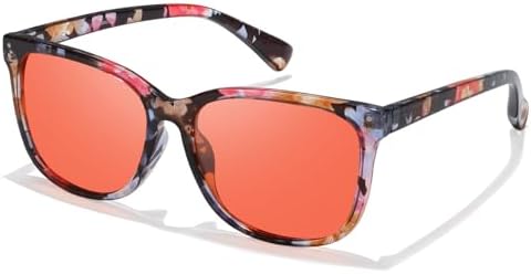 Aviator Blue Light Blocking Glasses for Women Men Reduce Eyestrain Orange Anti Blue Eyeglasses for Computer TV Gaming