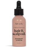 Kitsch Rosemary Oil for Hair Growth & Healthy Scalp, Pre Wash Scalp & Hair Oil Infused with Biotin, Hair Growth Serum & Hair Strengthening Treatment, Nourishing & Volumizing in Recycled Bottle, 60 mL