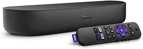 Roku Streambar | 4K HDR Streaming Device & Premium Roku Soundbar All In One, Roku Voice Remote, Free & Live TV, Black
