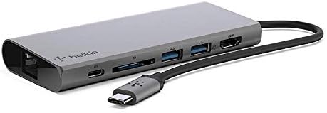 Belkin Multimedia 5-Port USB-C Hub, Gray (F4U092BTSGY)