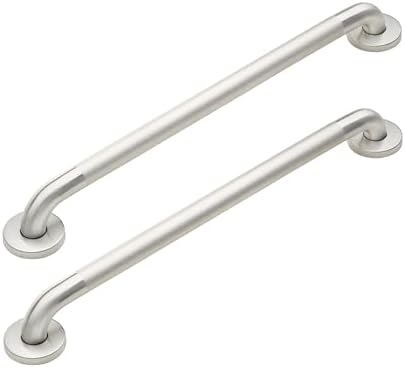 2 Pack 18 Inch Shower Grab Bars - Peened Textured Grip - Grab Bars for Showers, Bathtubs, Seniors, and Elderly