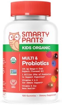 SmartyPants Organic Kids Complete Multivitamin Gummies, 120 Count