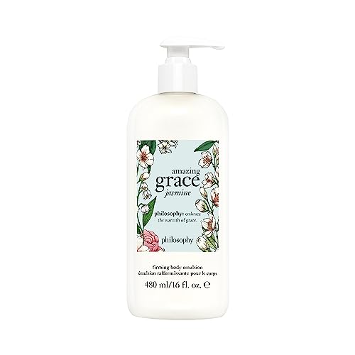 philosophy amazing grace firming body emulsion - luxury scented body lotion - formulated with shea butter for fast absorbing hydration - skin feels soft and smooth - suitable for all skin types