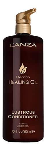 L'ANZA Keratin Healing Oil Lustrous Conditioner, Deep Conditioner for Dry Damaged Hair, Boosts Shine, Strength and Hair Health, Repair Damage and Prevent Frizz, Sulfate Free, Cruelty Free
