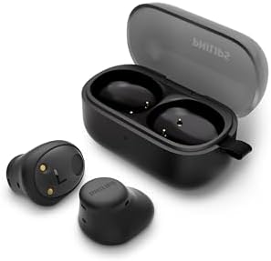 PHILIPS TAT2159 Wireless Earbuds,True Wireless Headphones,Dynamic Bass with 10 mm Driver,Clear Call Quality with AI Mic,14 H Battery Life,Bluetooth 5.3,IPX4 Rating,Multipoint Connectivity,Tiny,Black