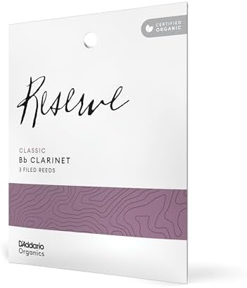 D'Addario Organic Reserve Classic Bb Clarinet Reeds, Strength 2.5, Pack of 3
