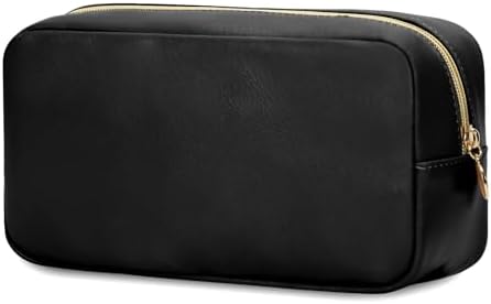 Wandering Nature Makeup Bag for Purse Cosmetic Bags for Women Make Up Organizer Travel Pouch Pencil Case with Slip-in Pockets Vegan Leather,Patent Pending