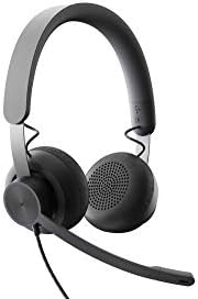 Logitech Zone Wired Noise Cancelling Headset, USB-C with USB-A Adapter - Graphite,Black (Renewed)