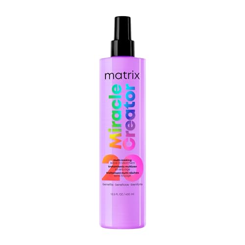 Matrix Miracle Creator Leave-In Conditioner Spray | Moisturizes & Detangles | Anti-Frizz | Heat Protectant | For Damaged Hair | For All Hair Types | Sulfate Free | Packaging May Vary