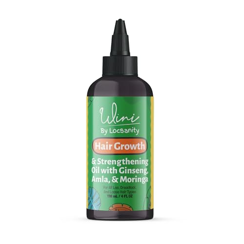 Wini by Locsanity Hair Growth Oil for Locs, Dreadlocks, Dreads, Loose Natural Hair - Blackberry, Alma, Moringa, Tamanu, Flax Seed, Ginseng, Hibiscus, Bhringraj 100% Narural Vegan 4 OZ