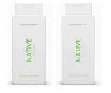 Native Body Wash Contains Naturally Derived Ingredients | For Women & Men, Sulfate, Paraben, & Dye Free Leaving Skin Soft and Hydrated | Cucumber & Mint 18 oz - 2 Pk