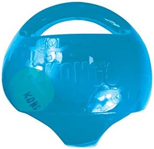 KONG Jumbler Ball - Interactive Dog Toy for Dog & Puppy Playtime - Fetch Toy with Tennis Ball - Dog Supplies for Engaging Play - for Medium/Large Dogs - Assorted Colors