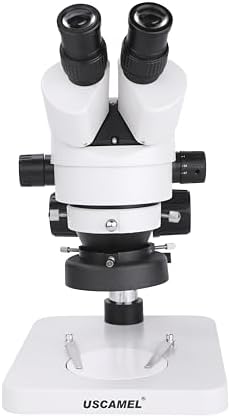 Binocular Stereo Microscope for Adults Kids - Forward-Mounted 64-Bulb LED Ring Light USCAMEL Microscope Kit for School Lab Industrial