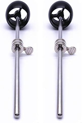 Jiayouy 2 Pieces Bass Drum Pedal Beater Aluminum Alloy Hammer Head Percussion Instrument Accessory Part Black 1
