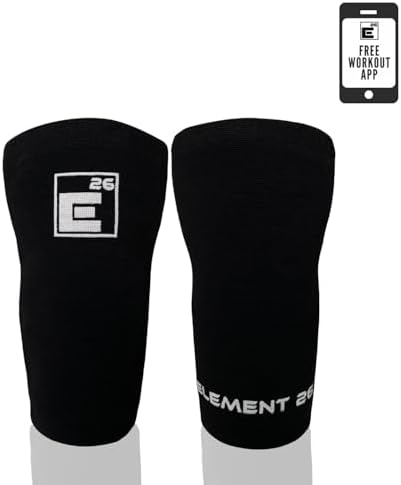 Element 26 Agility Knee Compression Sleeve - 1 Pair (3mm) Compression Knee Sleeve - Knee Support for Working Out - Running & Weight Lifting Knee Sleeves | For Men & Women (Medium, Black)