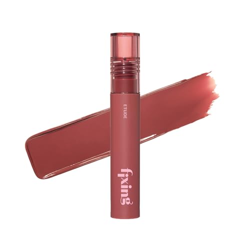 ETUDE Fixing Tint #06 Soft Walnut (4g) | Long Lasting High Pigmented Liquid Lipstick | Waterproof Lightweight Matte Finish Lip Stain | Full Coverage | Korean Makeup, Kbeauty