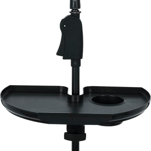 Gator FrameworksCases Clamp-On Microphone Stand Accessory Drink Holder and Guitar Pick Tab, Extra Large Tray; 14" x 9" (GFW-MICACCTRAYXL)