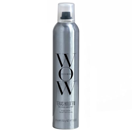 COLOR WOW Texas Hold 'Em Big Hold Hairspray - Hair Spray Extra Hold for all-day styles | UV + Heat Protectant | Less wet, fast-drying