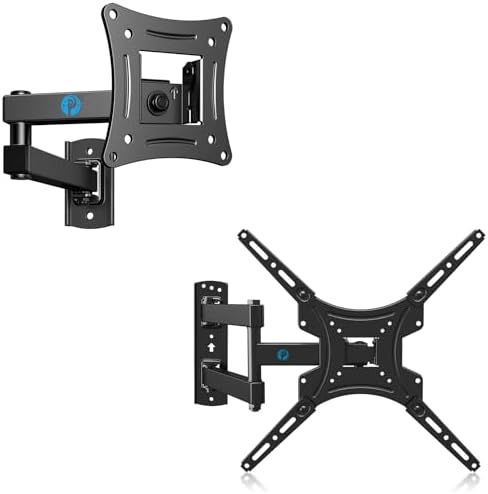 Pipishell Full Motion TV Wall Mount Brackets for 13-32 Inches TVs & Full Motion TV Wall Mount for Most 26-55 Inch TVs