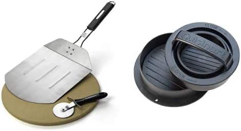 Cuisinart Pizza Grilling Set with Burger Press, Stainless Steel