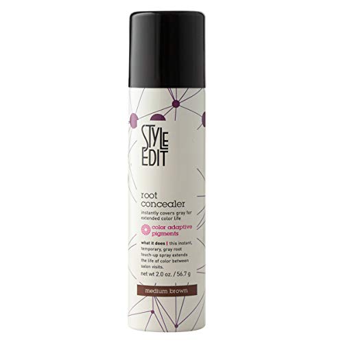 Medium Brown Root Concealer - Touch Up Spray For Medium Brown Hair Color - Temporary Instantly Covers Grey Hair, Pack of 1