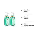 Bath & Body Works Bath and Body Works White Tea & Sage Gentle Foaming Hand Soap 8.75 Ounce 2-Pack (White Sage) 17.5 Ounce