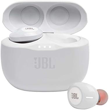 JBL Tune 125TWS True Wireless In-Ear Headphones - Pure Bass Sound, 32H Battery, Bluetooth, Fast Pair, Comfortable, Wireless Calls, Music, Native Voice Assistant (White)