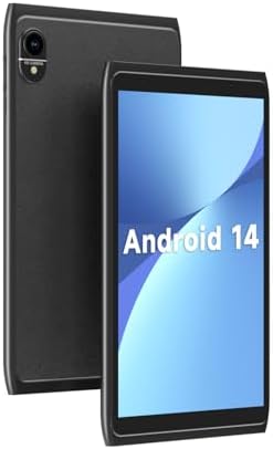 Android 14.0 8inch Tablet, WiFi 6 2GB RAM 32GB ROM, 1280x800 IPS Touch Screen, 2+8MP Dual Camera, 4300mAh Battery, Black
