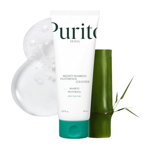 PURITO Mighty Bamboo Panthenol Cleanser, Gentle Face Wash for Moisturizing, for Sensitive Skin, Vegan & Cruelty-Free Face Cleanser150ml / 5.07 fl. Oz.