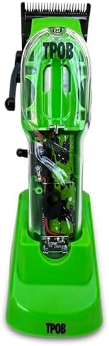 TPOB Slime 2 Barber Hair Clippers for Men 6800 RPM with Matte Green Case and X Fade Blade