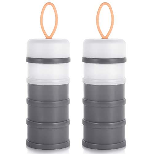 Accmor 2 Pack Baby Formula Dispenser On The Go, Stackable Formula Dispenser Formula Container to Go, Non-Spill Portable Milk Powder Kids Snack Storage Container, BPA Free