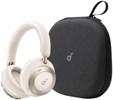 Soundcore Space One Pro by Anker, with Headphones Case, Adaptive Active Noise Cancelling Headphones Driven by 6 Mics, Super Foldable Design, 60H Lossless Audio, Ultra-Fast Charging, Hi-Res Wireless