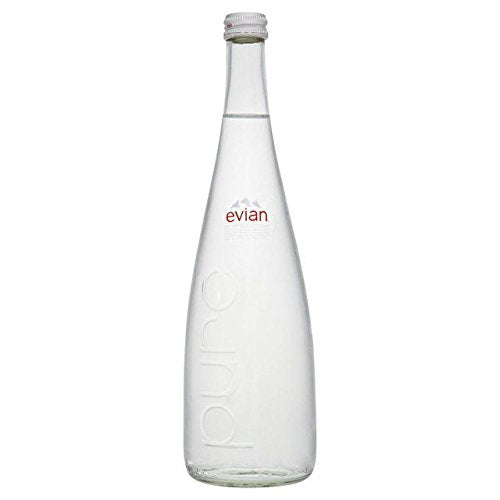 Evian Still Mineral Water Glass Bottle - 750ml (25.36fl oz)