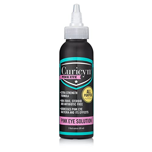 Pink Eye Solution (3 oz), Dog Eye Drops, Conjunctivitis Eye Drops for Dogs, Cats, Livestock and Horses, Dog Eye Wash with Purified Anolyte, Safe and Soothing Dog Eye Drops for Infection