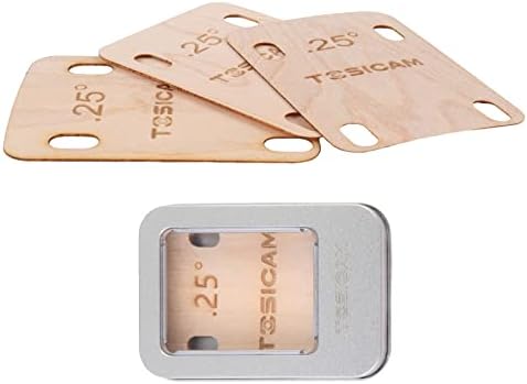 3pcs Guitar Neck Shims Shim Made of Canada Solid Maple Wooden, For Bolt-on Neck Bolts, Shaped 0.25 Degree (3pcs 0.25 Degree)